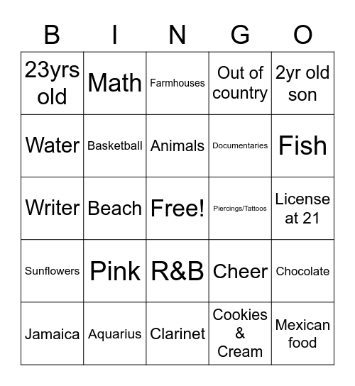 May BINGO! Bingo Card
