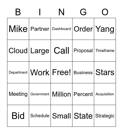 Improvix Bingo Card