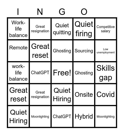 Big Bend Bingo Card