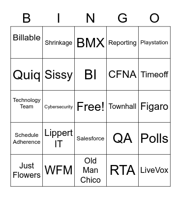 AHWS Bingo Card