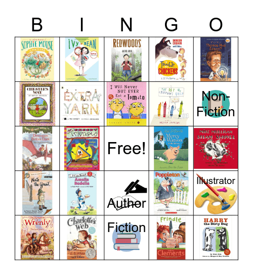 Book Adventure Bingo Card