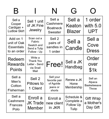 April "final days" BINGO Card