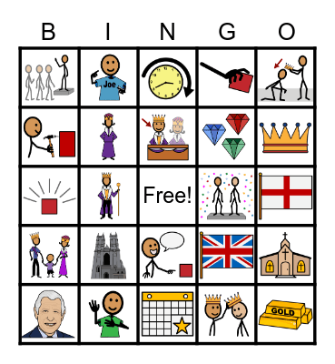 Coronation of King Charles III Bingo Card