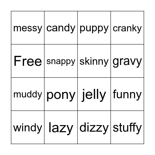 Bingo Card