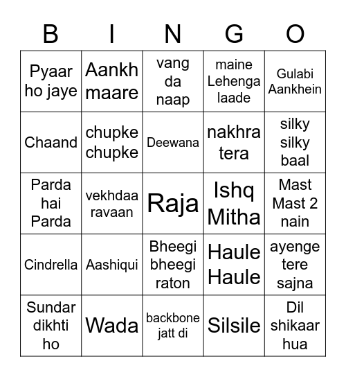 To My Forever Love Bingo Card