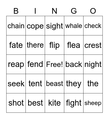 Review Bingo Card