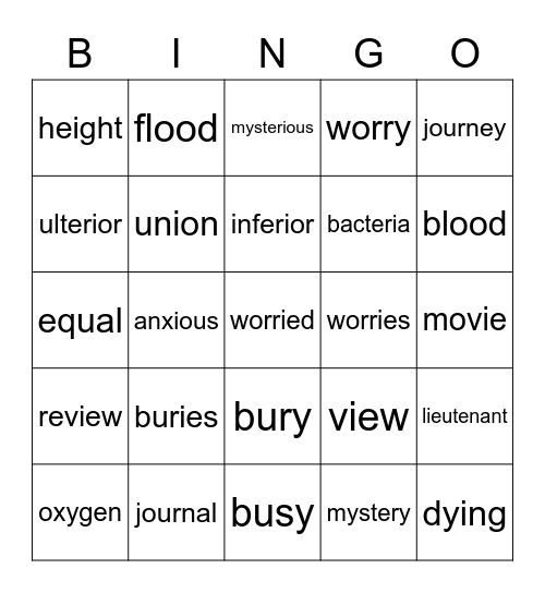HFW Bingo Step 11 Bingo Card