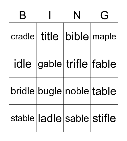 Constant - le Bingo Card