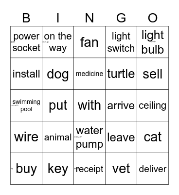 April 2023 Words Bingo Card