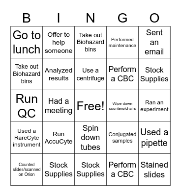 RareCyte Lab Week 2023 Bingo Card
