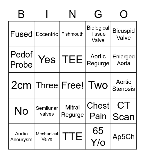 B I N G O Bingo Card