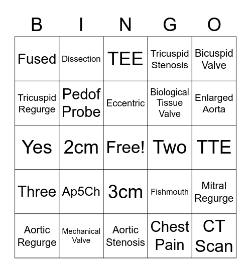 B I N G O Bingo Card