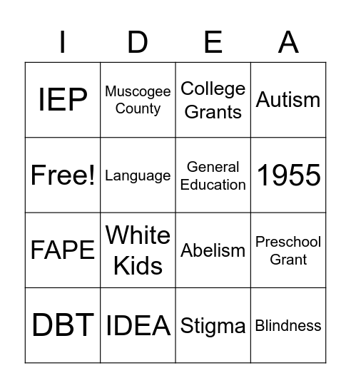 Bingo Card