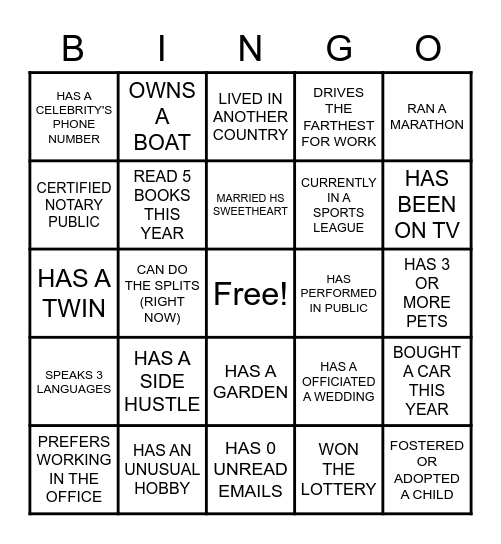 FMS BINGO Card
