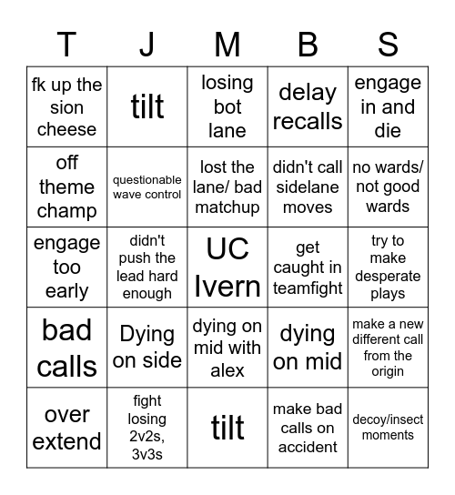 why we lose pepelaugh Bingo Card