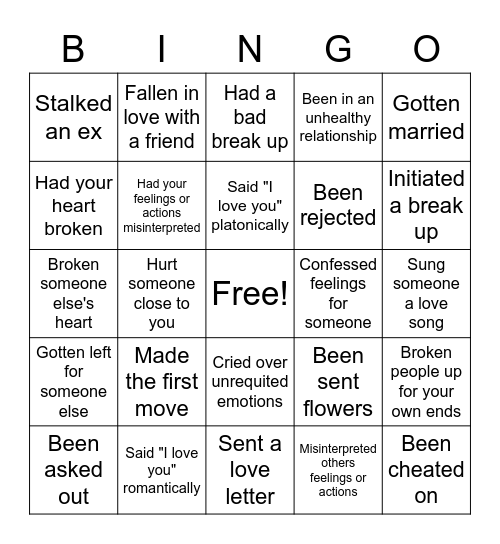 Have you ever… Bingo Card