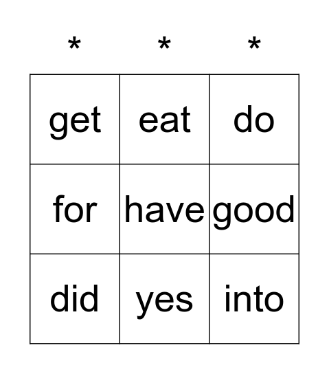 BINGO Pb Bingo Card