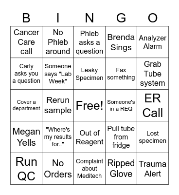 Lab Week 2023!!! Bingo Card