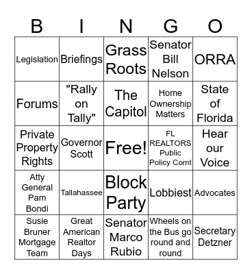 ORRA GARD Trip Bingo Card