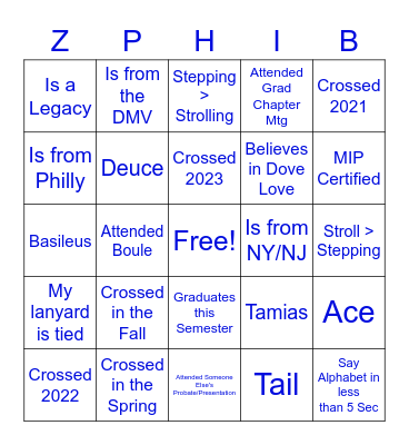 UG Retreat Bingo Card