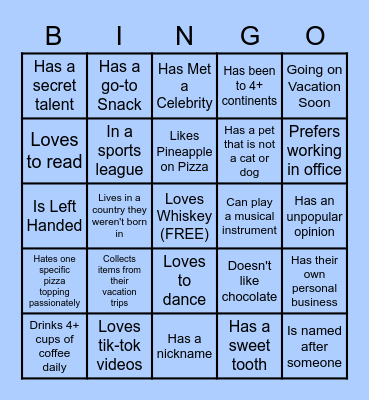 United Bingo Card