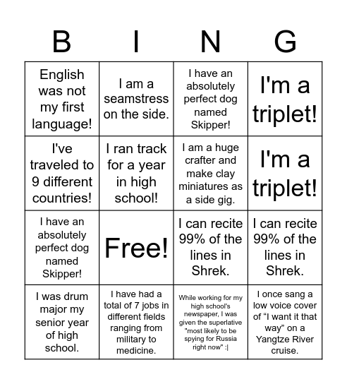 Exec Mingle Bingo! Bingo Card