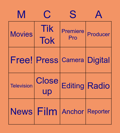 Media Bingo Card