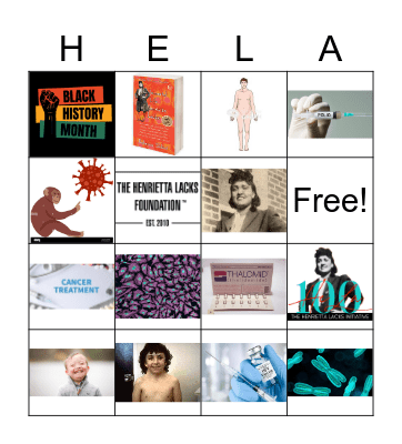 HeLa Bingo Card