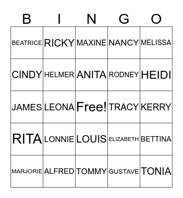 NICHOLS FAMILY REUNION Bingo Card