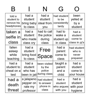 Find someone who has... Bingo Card