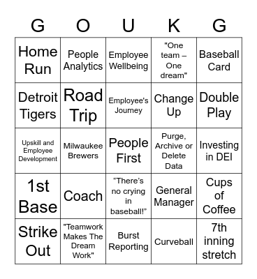 Go UKG Bingo Card