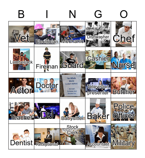 Jobs Bingo Card