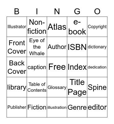 Book Bingo Card