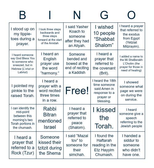 BE.WISE BINGO Card