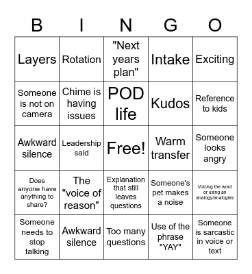 VPI Bingo Card