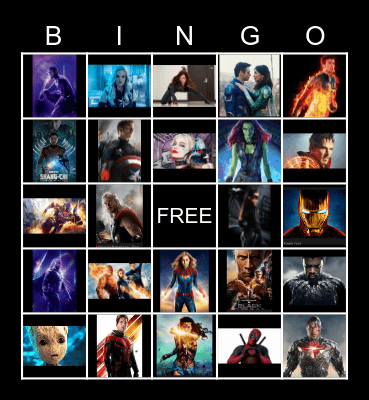 MARVEL v. DC Bingo Card