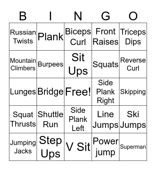 Circuits  Bingo Card