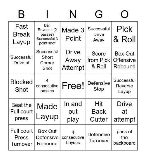 Lady Raiders 2025 - Bingo Card