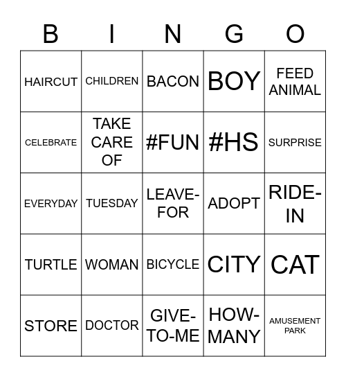 FINALS BINGO Card