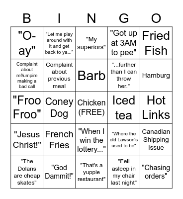 Marinicks BINGO Card