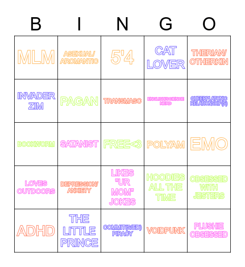 How similar are you to Ron ^_^ Bingo Card