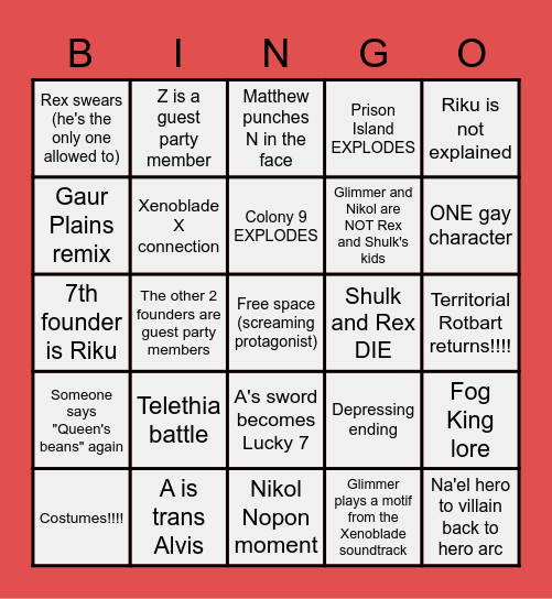 Future Redeemed BINGO!!! Bingo Card