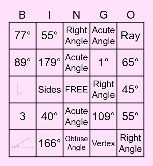 Angles Bingo Card