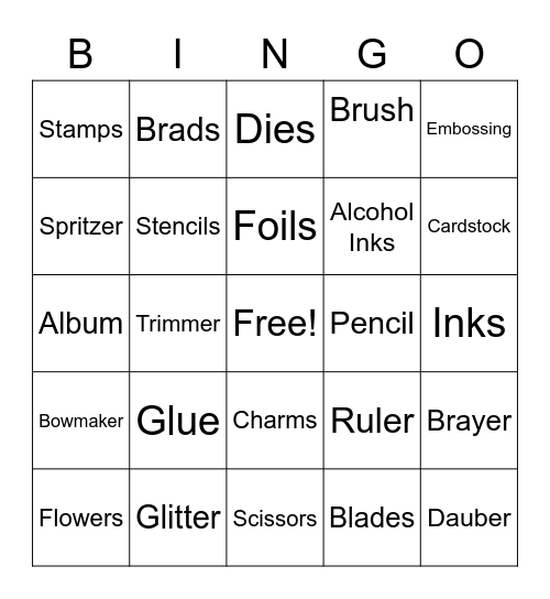 Craft-a-bingo Card