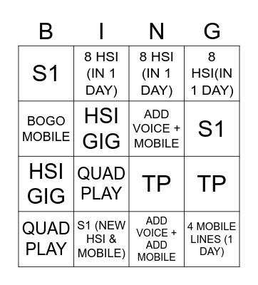 TEAM HULL BINGO Card