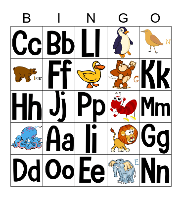 Alphabet Bingo Card