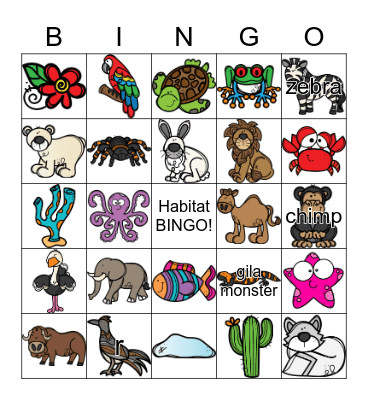 Habitat Bingo Card