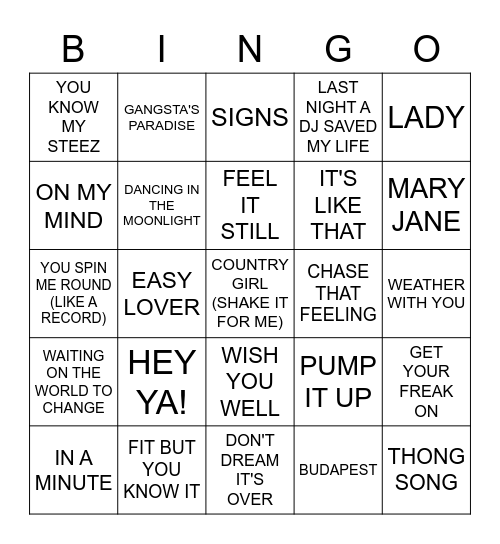 TACO THURSDAY Bingo Card