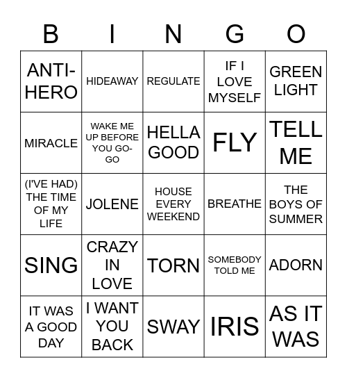 TACO THURSDAY Bingo Card