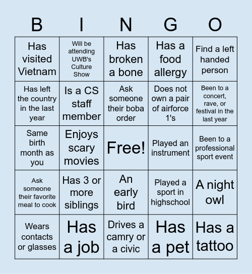 Bingo Nut! Bingo Card